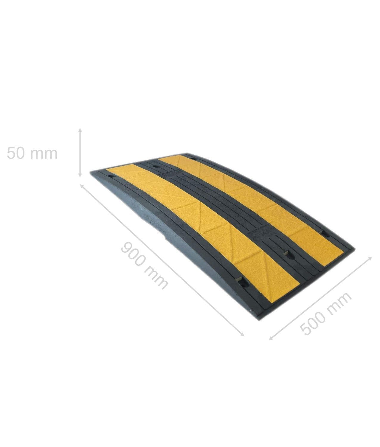 Dosso rallentatore di velocità componibile Safemax, elementi riflettenti - dimensioni: 900x500x50 mm