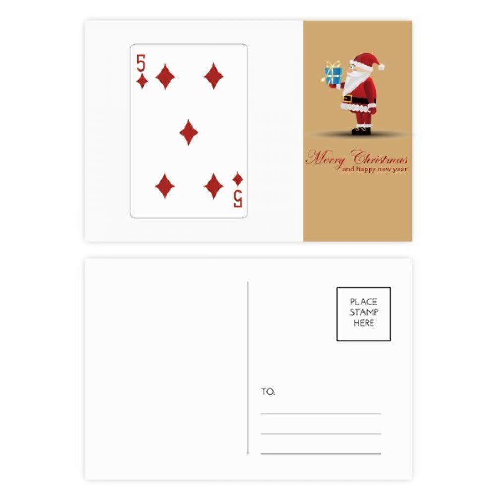 Carte postale à jouer motif Père Noël pour accompagner vos cadeaux - 4