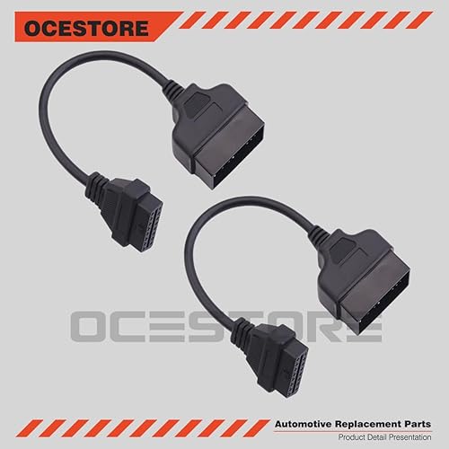 Miniatura 2 de OCESTORE 2 unids OBD1 a OBD2 herramienta de diagnóstico adaptador adaptador cable de 22 pines a 16 pines y 17 pines a 16 pines para Toyo ta OBD1 a