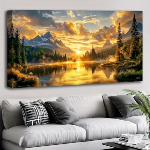 Décoration murale montagnes enneigées pour illuminer l'ambiance de votre chambre