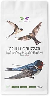 Grillowanie liofilizowane – naturalne odżywianie, idealne dla ptaków owadożernych, takich jak jaskółki, jaskółki i jaskółki domowe na bazie liofilizowanych grilli, opakowanie 150 ml