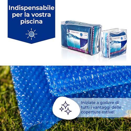 Gre CPR550 - Cobertor De Verano Para Piscina Redonda De 550 Cms, Color Azul - 8