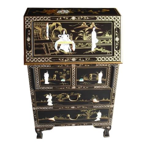 Writing Bureau Desk, Writing Desk, Oriental Chinese Furniture Cover