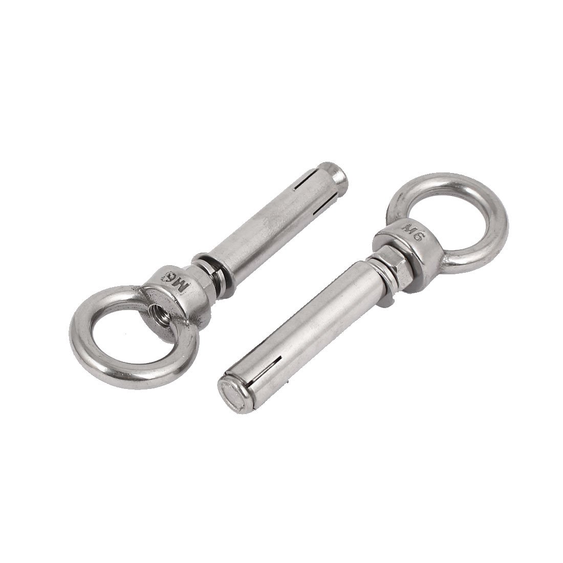 Aexit 10 sztuk M6x60mm 304 Śruba rozporowa ze stali nierdzewnej Zamknięty hak Śruba kotwiąca(Boulon d'ancrage à crochet fermé à vis d'expansion en acier inoxydable 304 de 10pcs M6x60mm 304