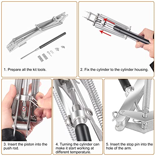 Automatischer Fensteröffner für Gewächshaus, Fensterheber Gewächshaus Doppelfeder, Hubkraft 15 kg, Automatisches Öffnen und Schließen durch Temperatursteuerung, Geeignet für die Gewächshäuser (1PCS)