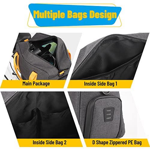 West Biking Bike Trunk Bag - 8.5L Bicycle Storage Pannier Saddle Bag, 3 In 1 Rear Seat Bag Cycling Travel Luggage Panniers With Shoulder Handbag Straps Back Cargo Carrier Pouch Rain Cover #TOP3
