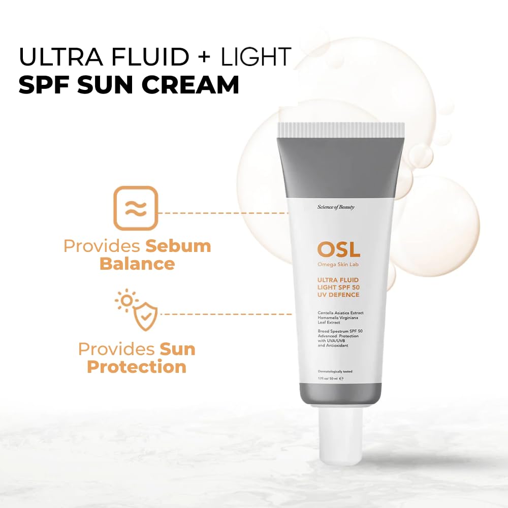OSL Omega Skin Lab UltraFluid + Light SPF 50 UV Defence 50 ml