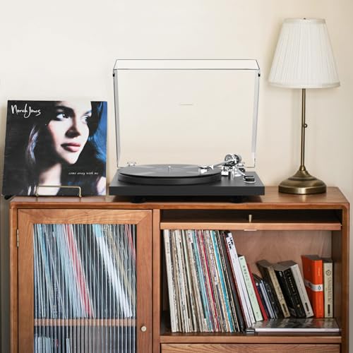 Image of Turntable for Vinyl Record Wireless Output Record Player Aluminium Platter Belt-Drive LP Turn Table 2 Speed Phono RCA Line Out AT-3600L MM Cartridge Audio Sound USB Digital to PC Vinyl Recording Black