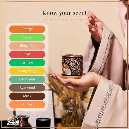 Image of Dukhni Oud Al Saher Bakhoor Set by Dukhni | 2 x 9 pc Each & Snowflake Bakhoor Burner | Arabic Bakhoor Incense | Fresh Citrus Oud Blend | Perfect for Prayer Time | to Relax & Meditate