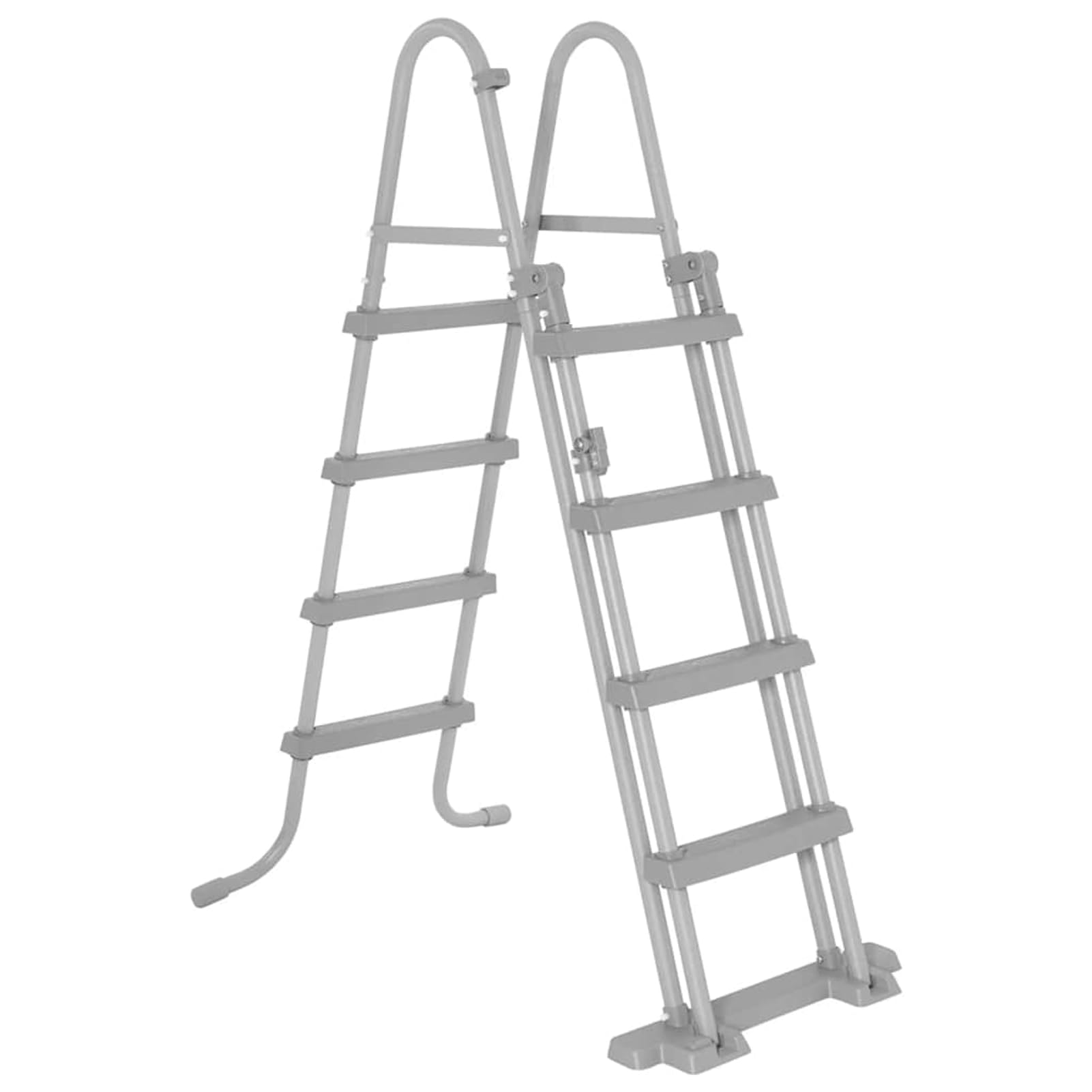 Fasba Escalera de Seguridad para Piscina Flowclear de 4 peldaños: Acceso fácil y Seguro a Piscinas elevadas, Resistente al óxido y con Plataforma Protectora Modelo FCZJ-93340ES