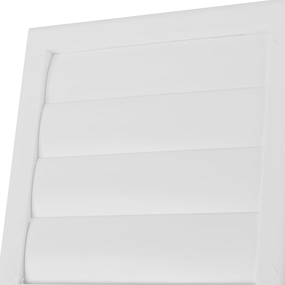 White 125mm Extractor Fan Vent Cover - ABS Back Draught Shutter & Ventilation Grille - Fits Inside Duct or Wall Openings - Outdoor Vent Cover for Walls - 125mm Vent Cover, Air Vents