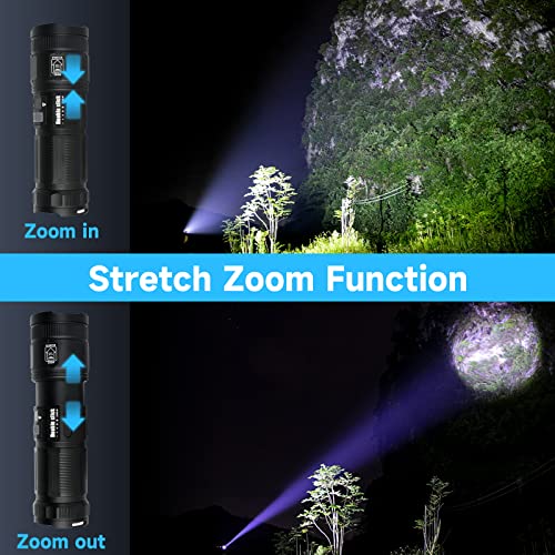 Rechargeable Flashlights High Lumens, 120000 Lumens Super Bright Led Tactical Flashlights With Cob Work Light, High Powered Flashlight, Powerful Handheld Flashlights For Emergencies Camping Hiking #TOP2