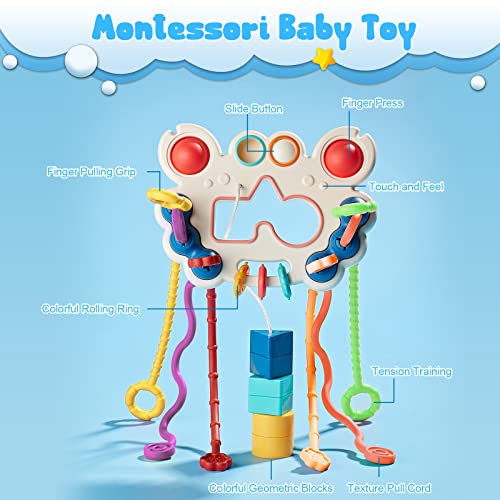 image for Montessori Toys, Tatulan Pull String Activity Toy, Sensory Toys for To