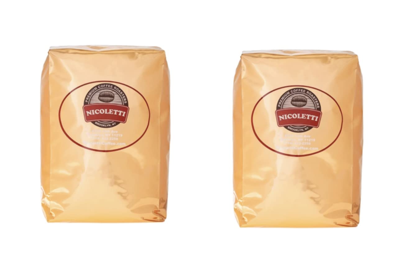 Nicoletti Coffee Espresso (100% Arabica M22 Roast) 2lb Organic Whole Beans (2)
