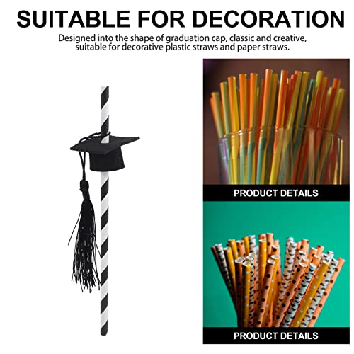Amosfun 12 peças de acessórios para festa de formatura 2023 canudos de formatura boné de formatura c