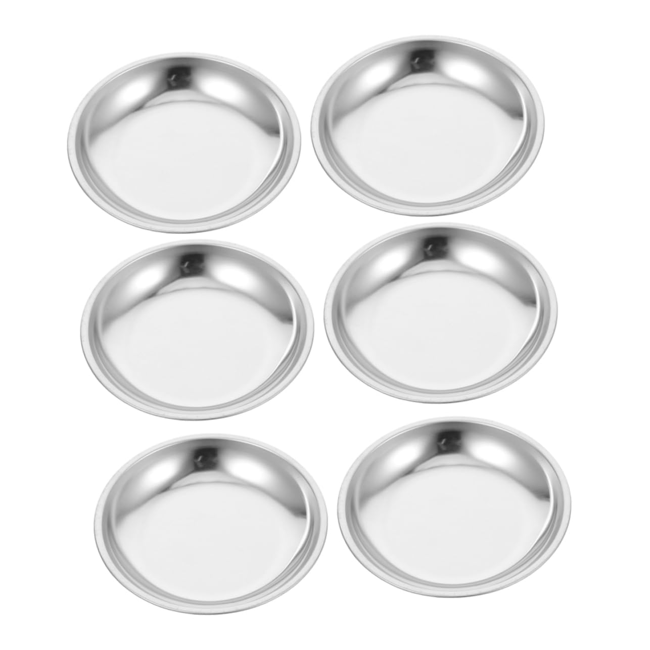 6Pcs Stainless Steel Tea Bag Dish Round Coaster Trays for Tea Bags Strainers Compact Design for Home Office Tea Preparation