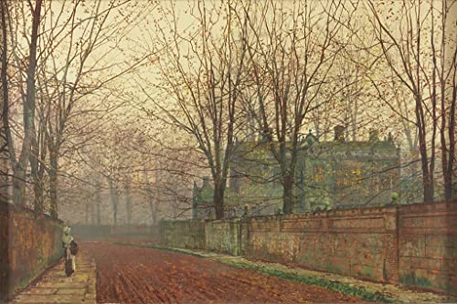 Tableau Matin de novembre Knostrop Hall Leeds par Grimshaw Image Sur Toile 60x90cm