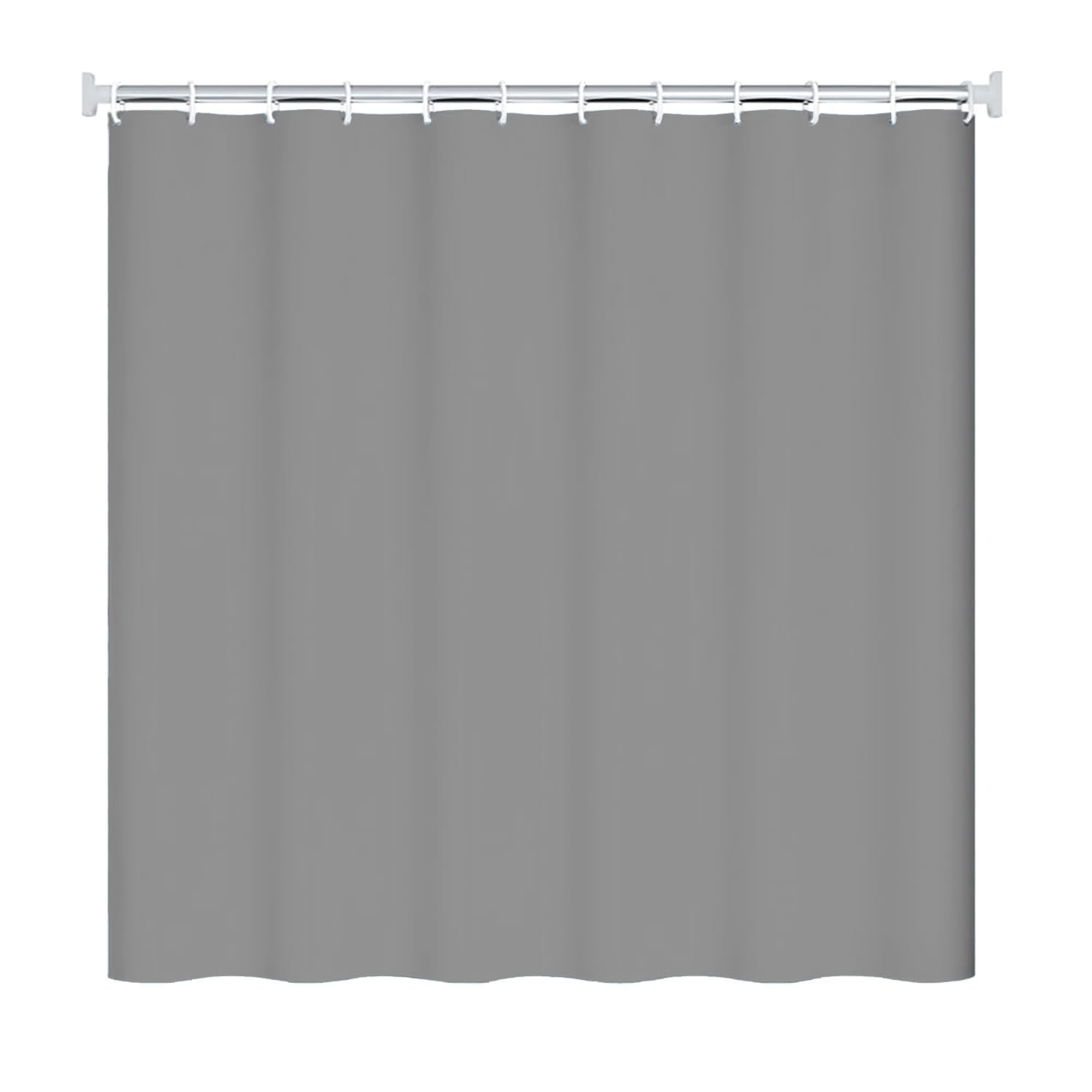 GREATOYAR Cortina Ducha Impermeable, Cortina Baño, Cortina Bañera Lavable, Cortinas de Baño Decorativas, 12 Anillos Incluidos, 100% Peva, 180X180cm, Gris