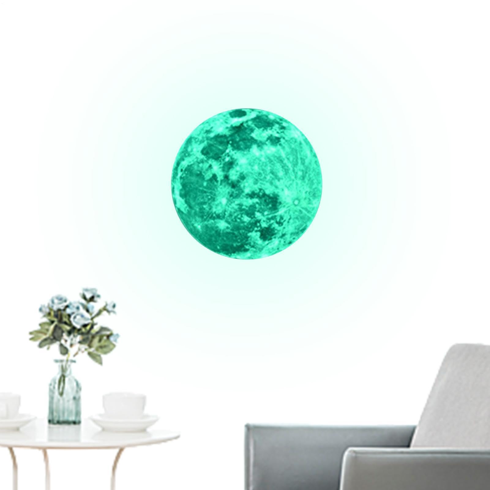 Adhesivo luminoso de PVC, autoadhesivo, impresión HD, luna fluorescente