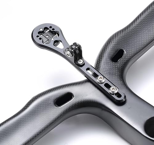 Vista 13 de Cestbon Compatible con Garmin Edge Wahoo Elemnt Bryton Rider Stages Dash Out Soporte delantero de bicicleta para manillar integrado Aero, montaje