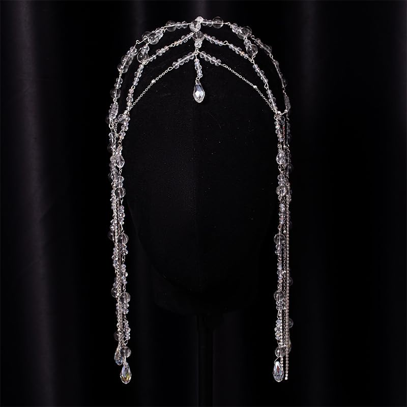 Wedding Headband Hair Accessories - Vintage Crystal Beads