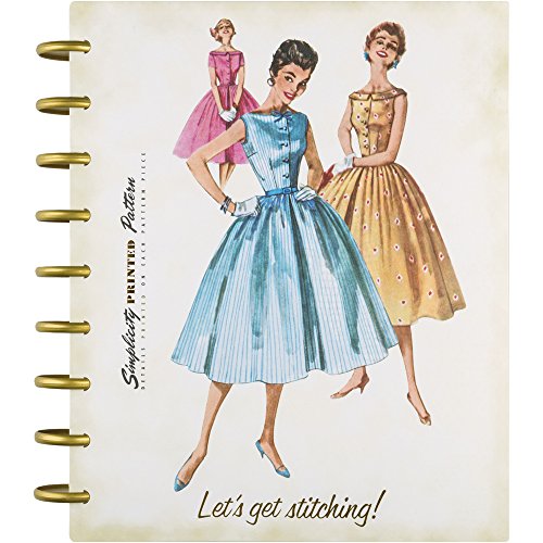 Simplicity Vintage Fashion Sewing 12 Month Planner, 232 Pages, 8.6'' X 9.5'' #TOP2