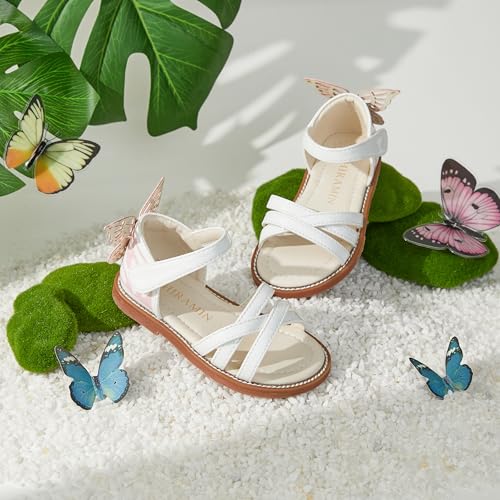 Image of PHIRAMIN Toddler Flower Girl Sandals - Girl Dress Shoes Toddler Little Kid Wedding Party