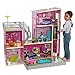 KidKraft 65833 Uptown domek dla lalek z drewna z meblami i akcesoriami, zestaw do zabawy z trzema poziomami, dla lalek o wielkości 30 cm