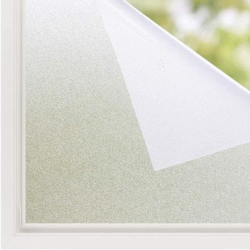 Image of CREON Window Privacy Film Frosted Glass Static Cling UV Sun Blocking Heat Control Window Tint Day and Night Insulation Home Bathroom Door Decorative Frosting Cover (Blur-WIHITE, Frostd (20 x 96 inch)