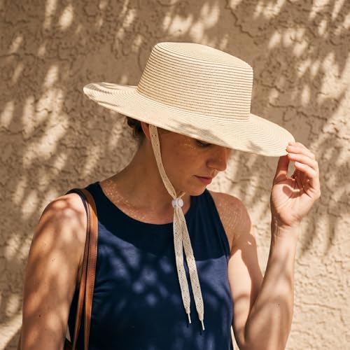 3 piezas de correas para sombrero beige ajustables miniatura 3