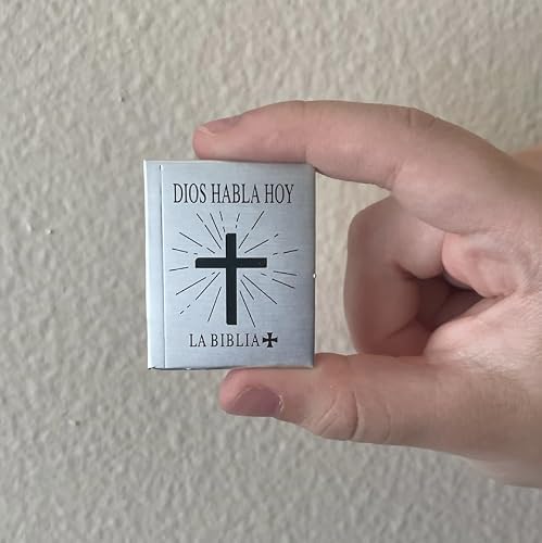 Miniature Spanish Bible, Dollhouse Decorative Book, 1.5 Inches High, Readable Mini La Biblia