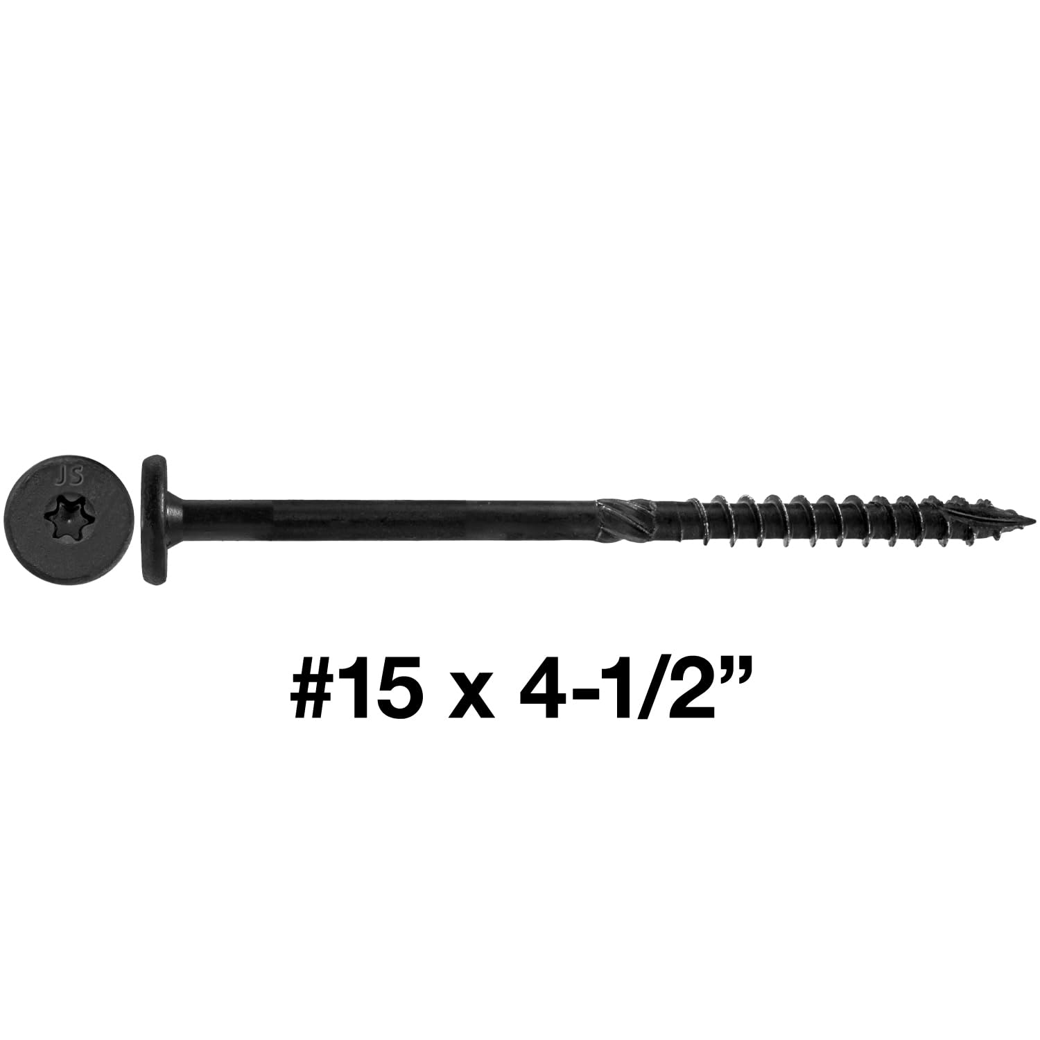 Lot de 50 vis tire-fond à tête gaufrée Utilisées pour la construction de bûches, l'encadrement de bois, les poutres laminées et les granges de poteaux Entraînement Torx T-30