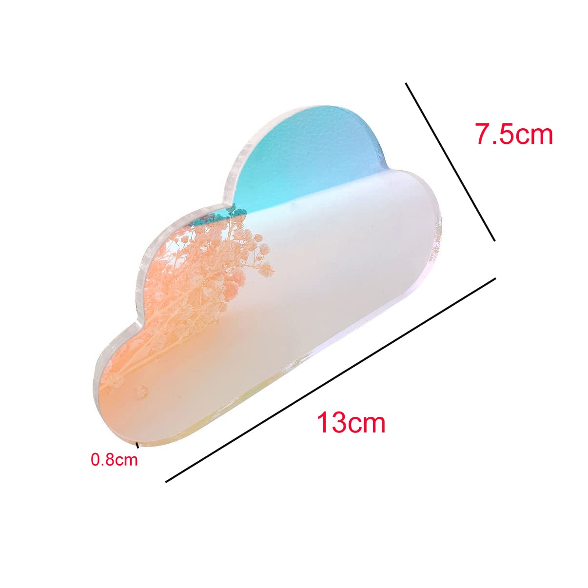 Paleta de arte de uñas acrílicas, forma de nubes, paleta de mezcla de esmalte de uñas, paleta de maquillaje, soporte de paleta de arte de uñas, 1 unidad, tablero de exhibición para arte de uñas 2