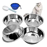 ●◎【Leicht zu reinigen】 Den Fressnapf ist wirklich einfach zu reinigen. Reinigen Sie nur die Schüssel und waschen Sie es, und setzen Sie es dann wieder auf den Schüsselunterlager. Sie sind die beste abwechselnde Näpfe für Silikonmatte. Sehr bequem und praktisch.