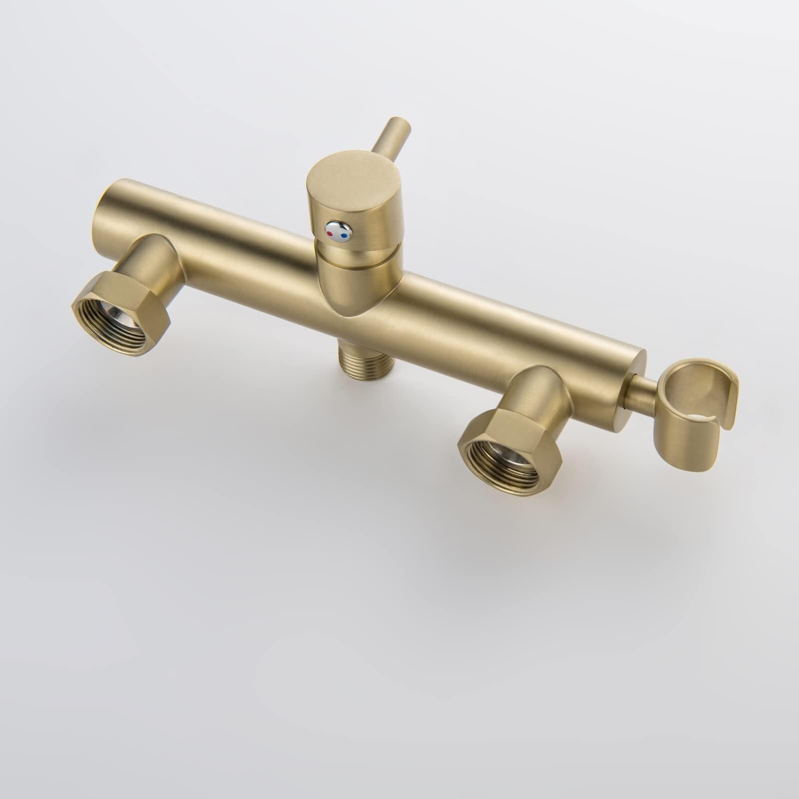 Ręczny bidet natryskowy do toalety, mosiężny spryskiwacz do pieluch dla niemowląt, kran z ciepłą i zimną wodą z wężem, mycie kobiece, czyszczenie zwierząt,Brushed Gold