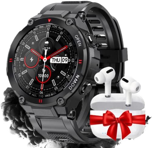 Auriculares Gratis] Relojes Inteligente Hombre,Smartwatch con Llamadas Pulsómetro  Presión Arterial, Monitor de Sueño,Podómetro Pulsera Reloj Impermeable para  Android iOS y Xiaomi Huawei iPhone - PREYCA