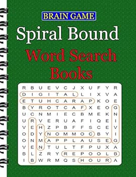Paperback Spiral Bound Word Search Books: Large-Print Puzzles Book