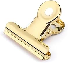 Coideal Small Gold Bulldog Clip - 30 Pieces 22 mm Drawing Clip Metal Binder Clip Golden Book for Paper Scrapbooking Shops Home Office