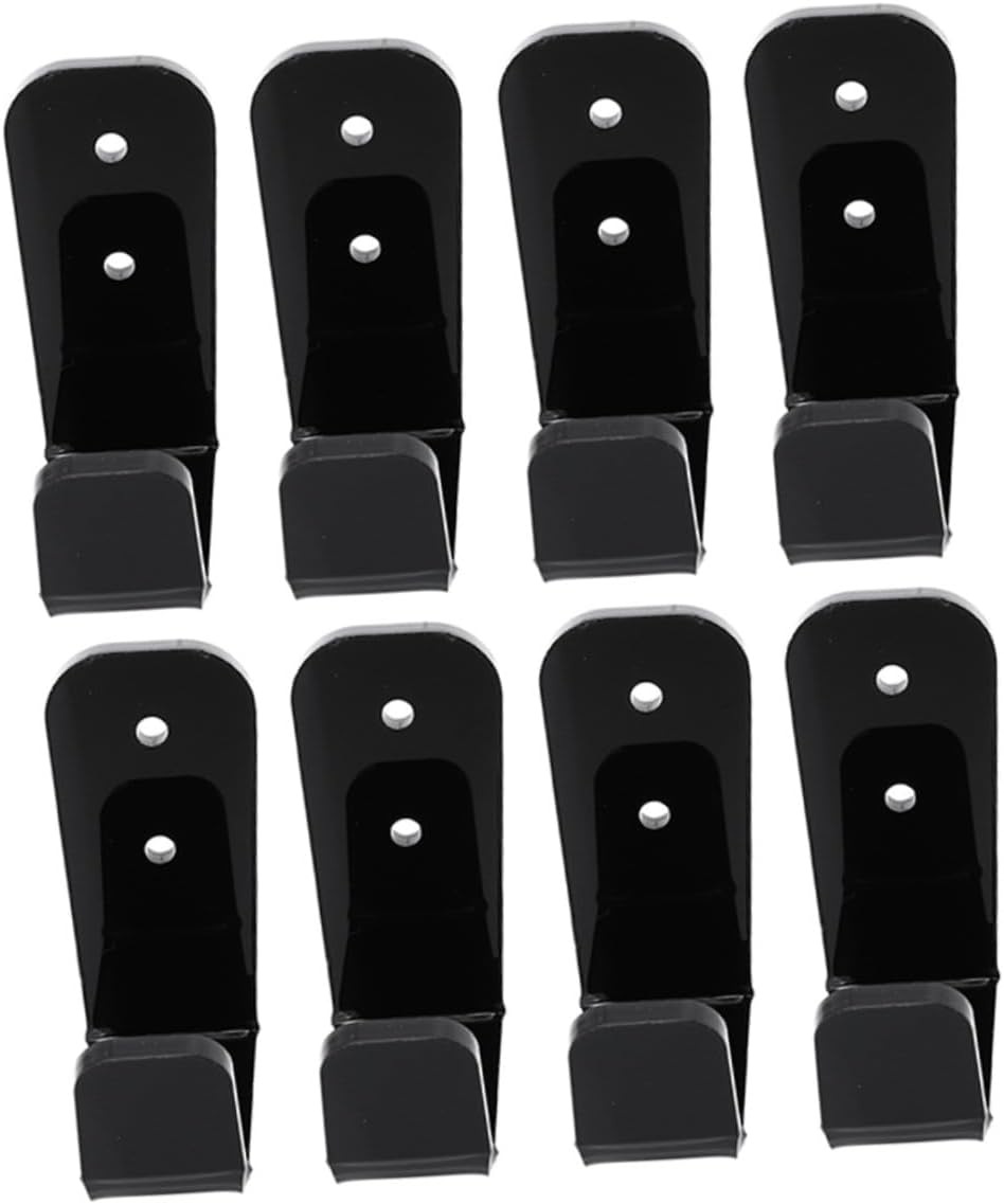 Garneck 4 Pairs Acrylic Pole Stands Wall Mounted Fishing Rod Holders Hockey Stick Racks Ski Pole Organizers for Home Garage Storage