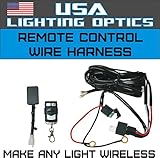 Wireless Remote Control Universal Wiring Harness Off Road ATV/UTV Trucks LED Light Bar - 40 Amp...