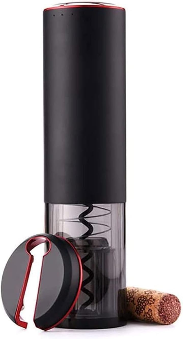 Electric Wine Opener Set, Automatic Electric Wine Bottle Corkscrew Opener with Foil Cutter, USB Charging for Wine Lover Home Kitchen