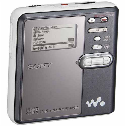 Sony Hi-MD WALKMAN MZ-RH910 Portable Mini Disc Player, Black