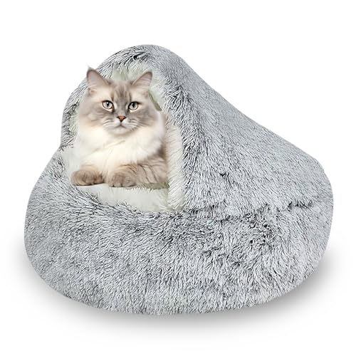 YOYIAG Cat Beds for Indoor - Soft Cute Cat Cave with Non-Slip Bottom, Fits Small Pets, Supplies, Warm for Sleeping Playing