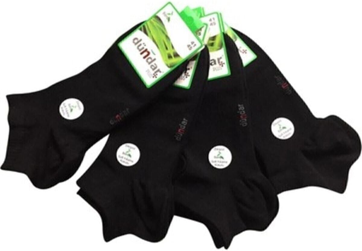 Ankle Socks 4 Pairs Black Seamless Men's Low Cut Socks Comfortable comfortable Everyday Wear Size 9-11İYAH,., 41-45 -