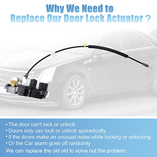X AUTOHAUX Front Left Side Door Lock Actuator Motor for Cadillac CTS Base Luxury Performance Premium V Vsport Vsport Premium 2008-2014 23190383 22791011 by X AUTOHAUX - Image 3