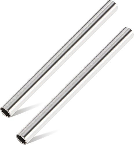 Livabber Tubo redondo de acero inoxidable 304, pared de 0.06 pulgadas x 12 pulgadas de largo, tubo soldable a prueba de óxido para construcción,
