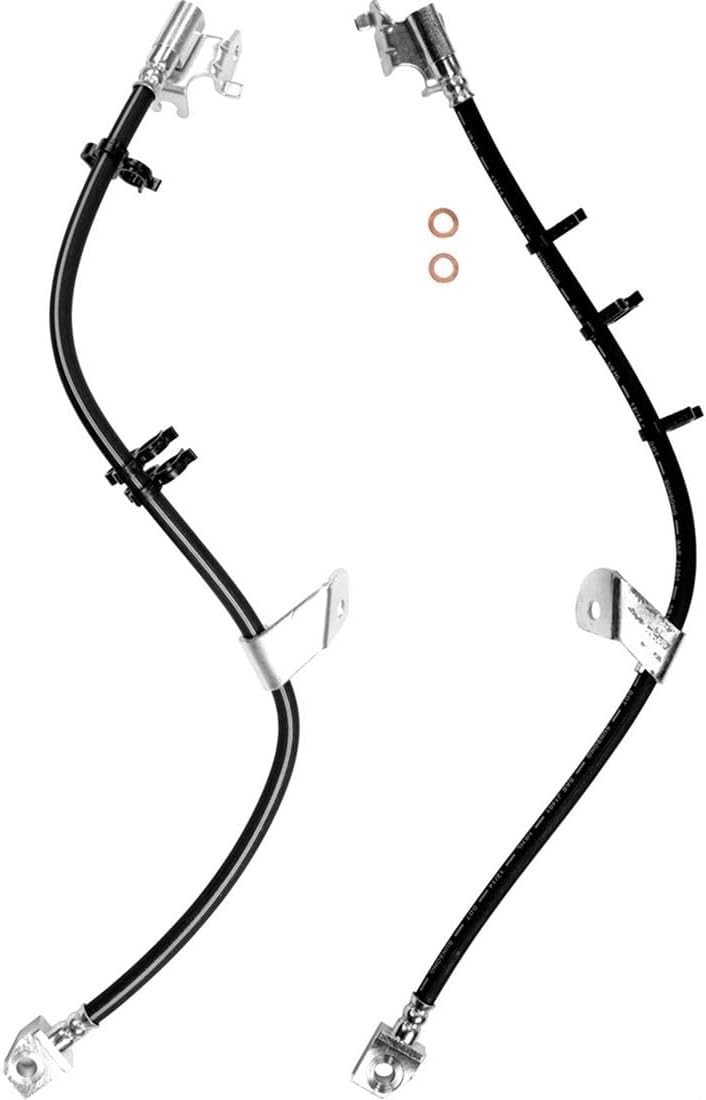 Front Left & Right Brake Hose, Hydraulic Hose fits Ford Expedition 5.4L RWD 2002 2003 2004 2005 2006, fits Expedition 4.6L RWD 2002 2003 2004 (2 PCS)