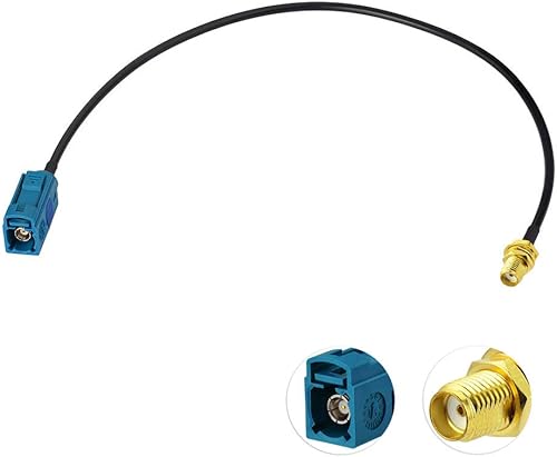 Miniatura 9 de Bingfu Fakra Z hembra a SMA hembra cable adaptador de antena de vehículo 3.28 pies para coche estéreo Android unidad principal navegación GPS FM AM