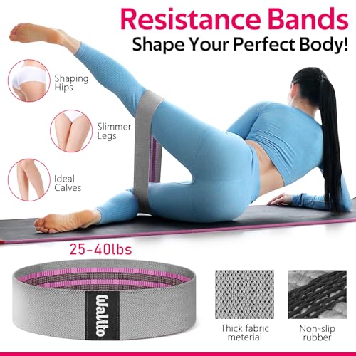 Image of WALITO 8Pcs Barbell Pad Set for Hip Thrust - Squat Pad,Gym Accessories for Women with Bar Bad,Bench Press, with Gym Ankle Straps,Resistance Bands for Working Out,Lifting Strap,Carry Bag