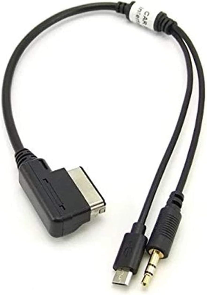 LITEMATIRA MMI Music Interface Cable Micro USB Charging Adapter Compatible with Mercedes Benz, 3.5mm Aux Cord for Android